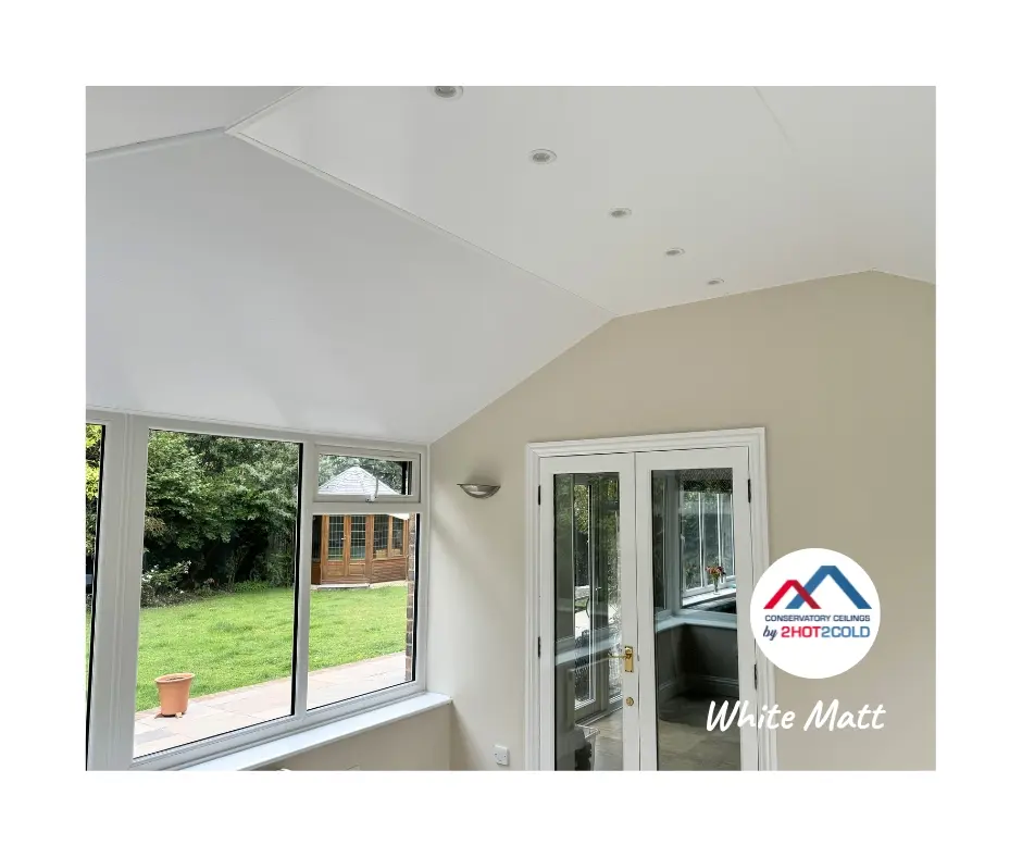 White Matt CEiling Finish Conservatory Ceiling Finishes