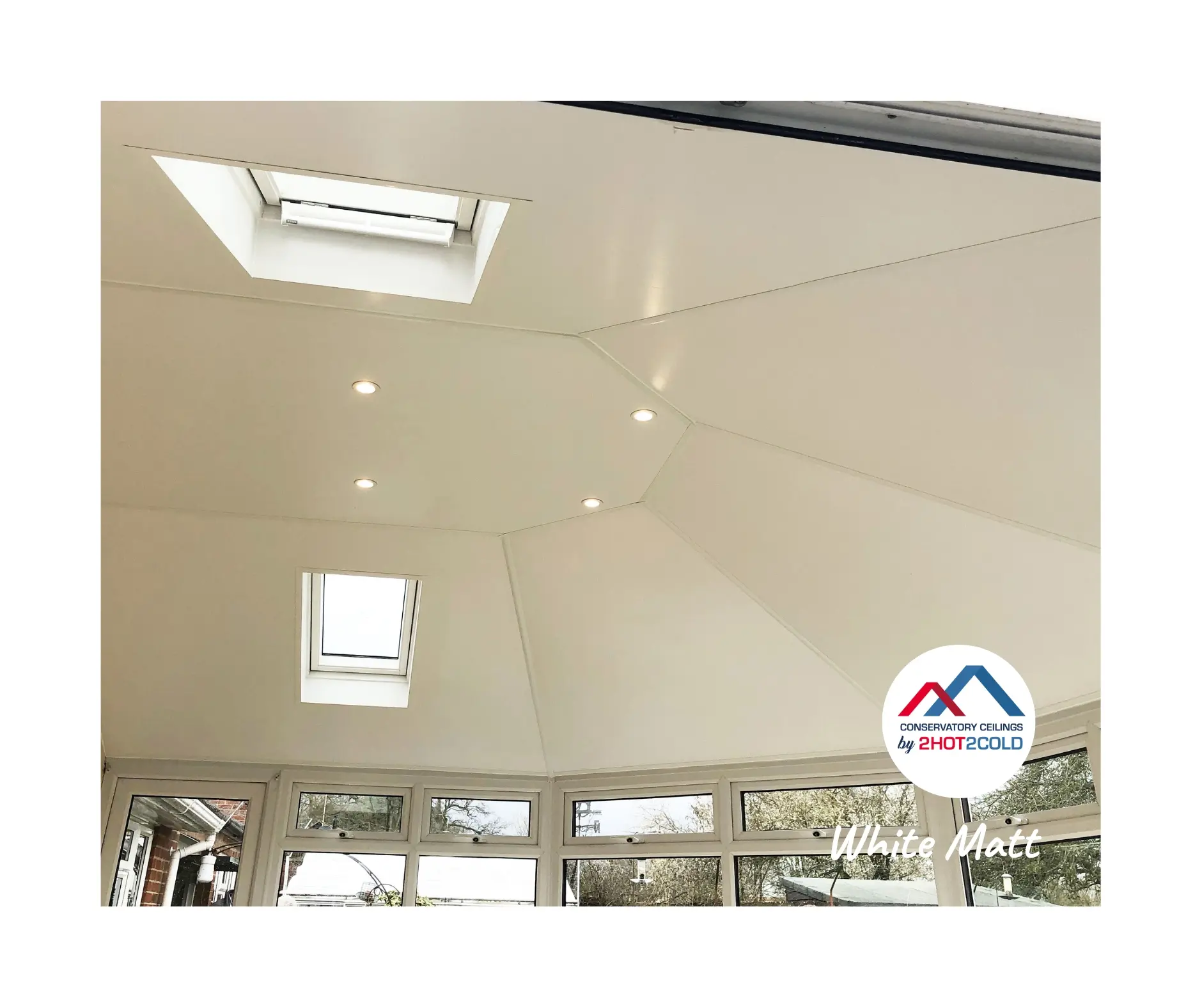 White Matt Ceiling Finish Conservatory Ceiling Finishes