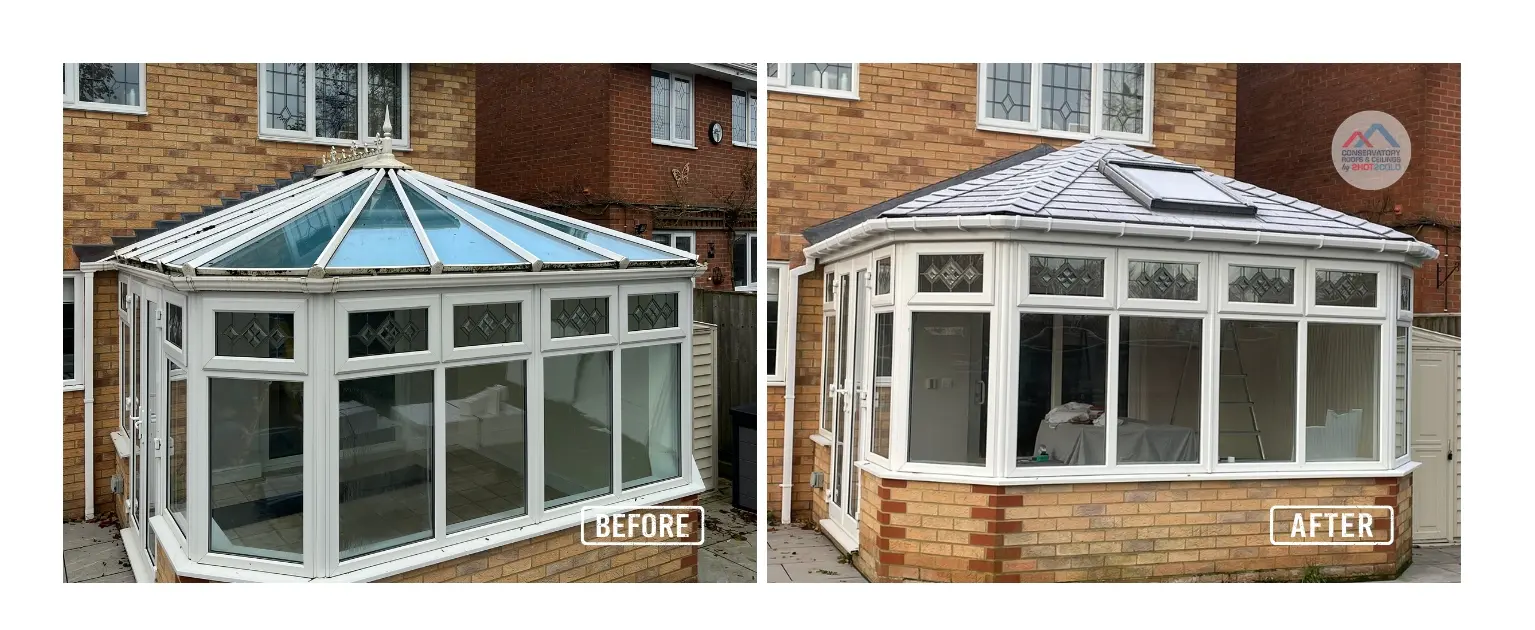 Insulated tiled conservatory roof 2Hot2Cold replacement conservatory roofs