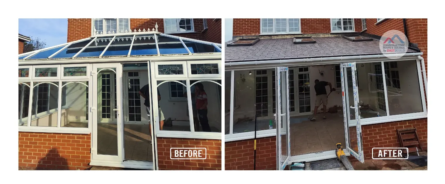 insulated conservatory tiled roof 2Hot2Cold replacement conservatory roof