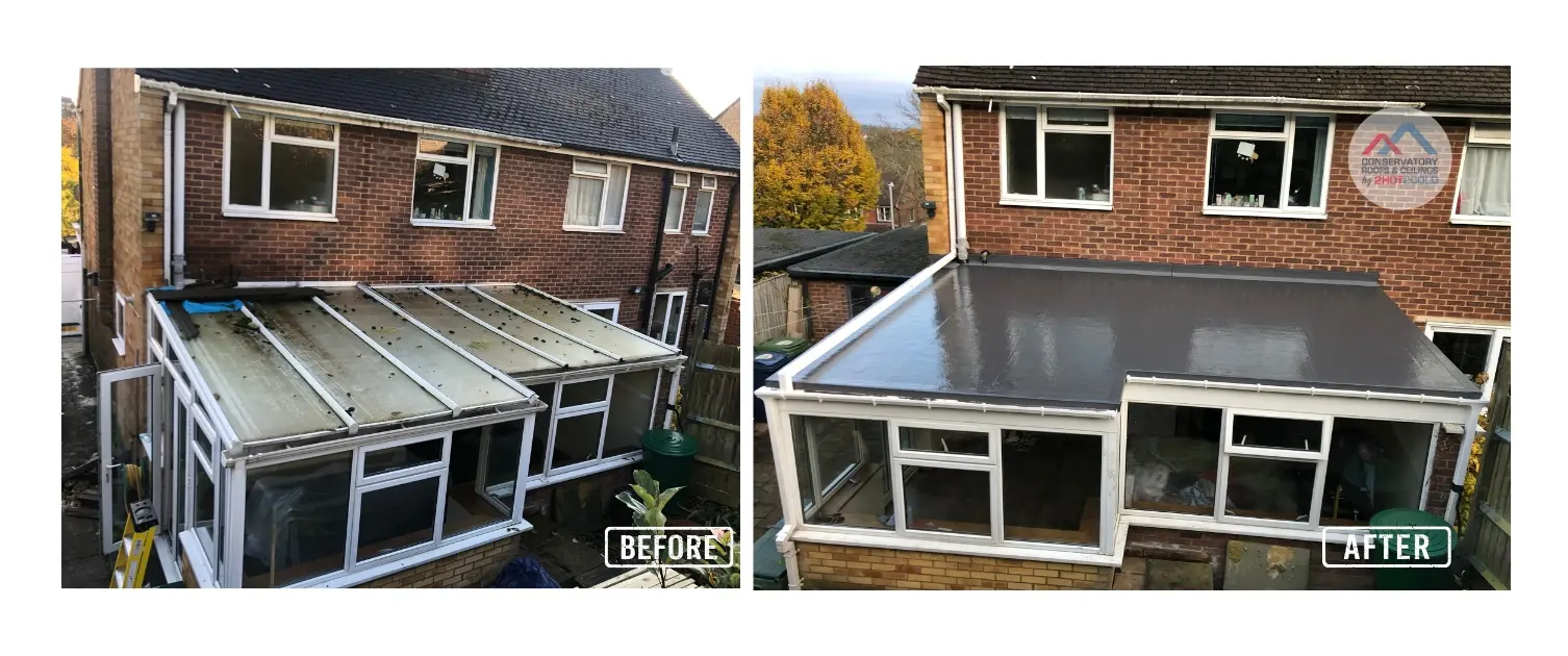 Fibreglass for flat conservatory roofs Replacement Conservatory Roof