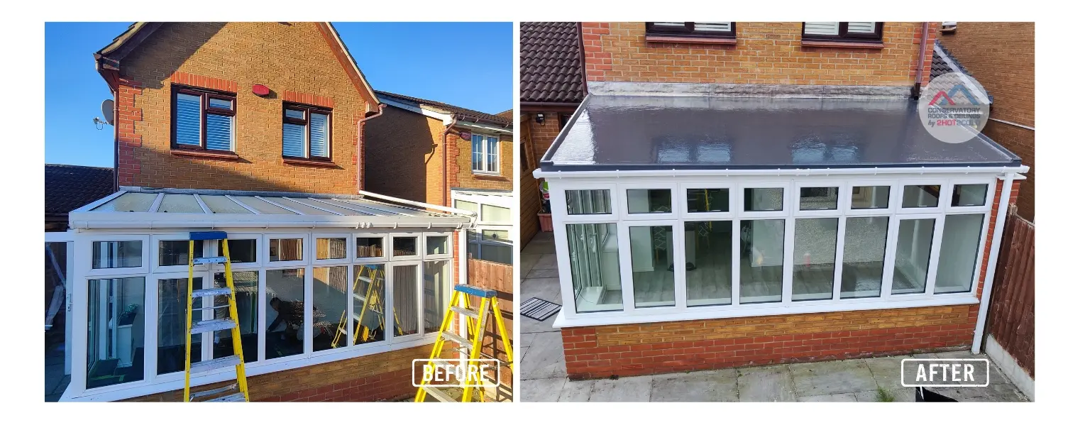 Insulated flat conservatory roof flat fibreglass conservatory roof